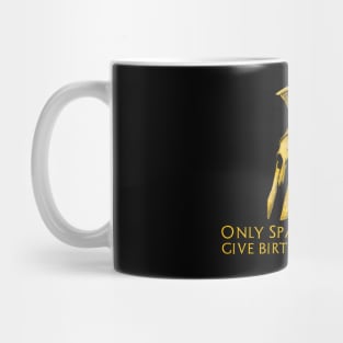 Queen Gorgo Quote On Real Men - Ancient Greek Sparta Mug